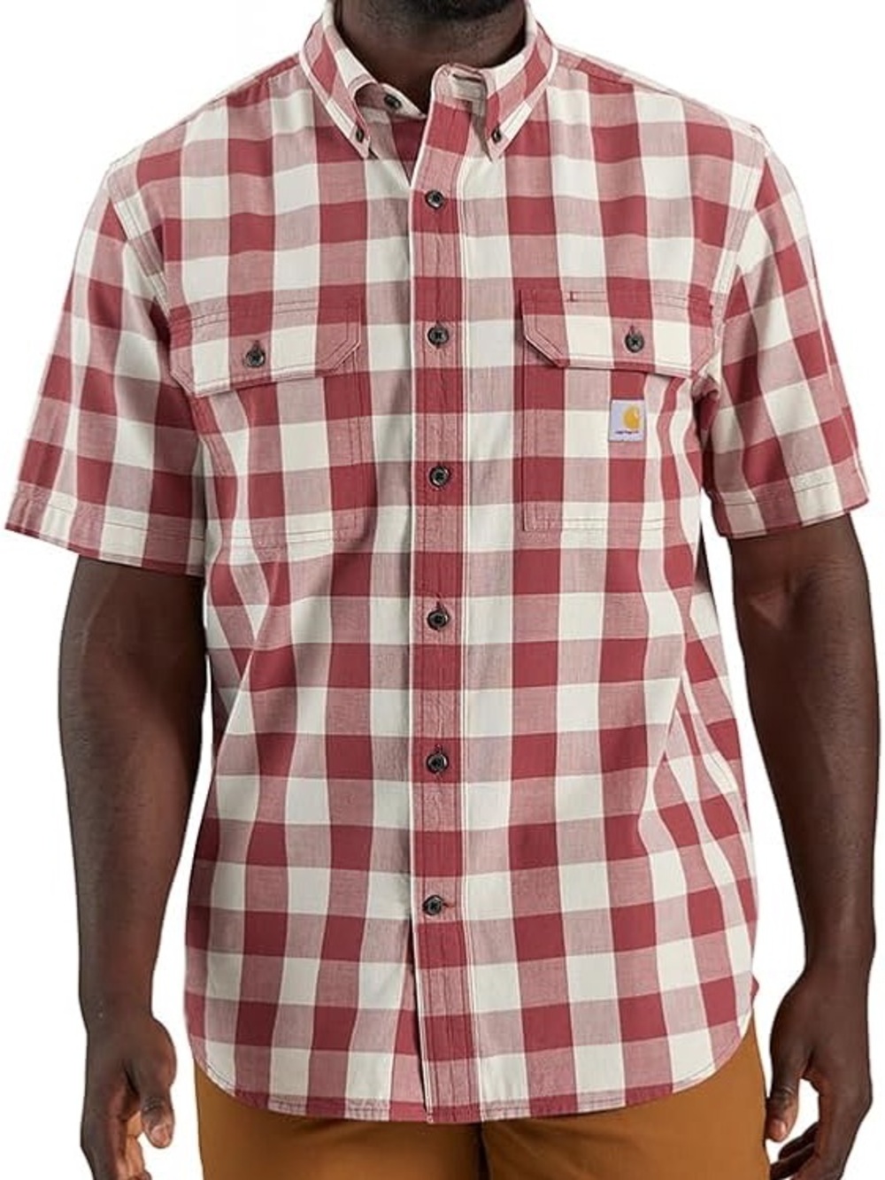 NWT Men’s Carhartt Midweight Short Sleeved Plaid Shirt